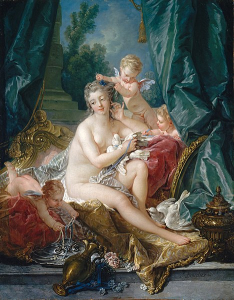 『ヴィーナスの化粧』　108.3 cm x 85.1 cm　1751年　フランソワ・ブーシェ　メトロポリタン美術館蔵