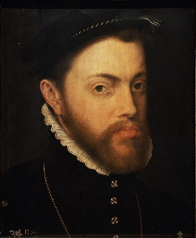 スペイン王フェリペ2世（1527年5月21日－1598年9月13日）　1555年頃－1558年頃　アントニス・モル　プラド美術館蔵
