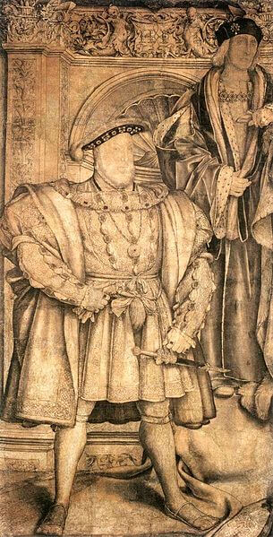 ヘンリー8世（ Henry VIII and Henry VII ）　1537年頃　ハンス・ホルバイン（子）　ナショナル・ポートレート・ギャラリー蔵