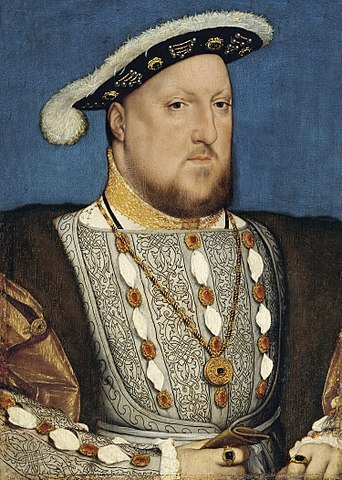 ヘンリー8世（ Portrait of Henry VIII ）　1537年頃　ハンス・ホルバイン（子）　ティッセン＝ボルネミッサ美術館蔵